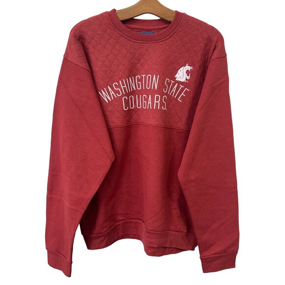 Blue 84 Other - Blue 84 Washington State Cougars Quilted Crewneck Sweatshirt Mens Large Red NEW